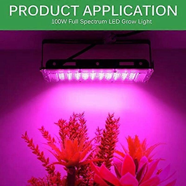 100W Växtlampa Fullspektrum LED-lampa för växter fullspektrum LED Växtlampa för inomhusväxter Hydroponisk Odling Grönsaker och blommor