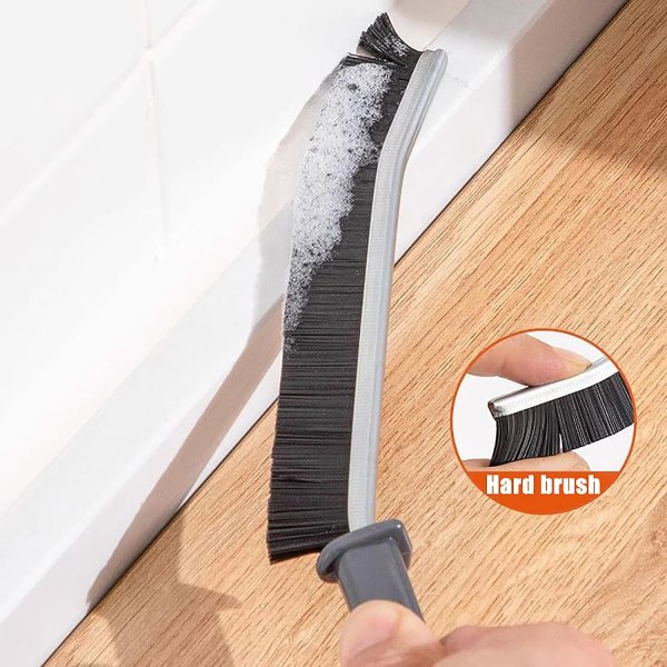 Groove Cleaning Brush Tool - rakovälien puhdistusharja, kylpyhuoneen ikkunan oven kiskon puhdistusharja, monitoiminen puhdistusharja