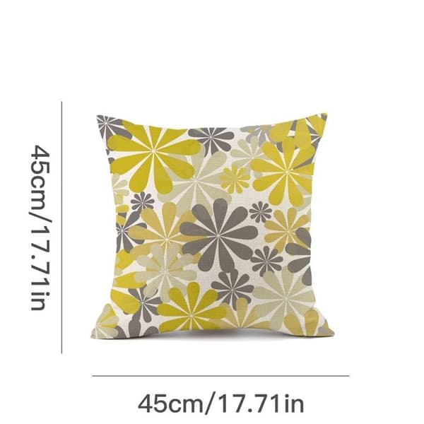 Tyynynpäällinen - Pellava - 4 kpl:n setti - Harmaa - Neliö - Boho-kuvio - 45x45cm