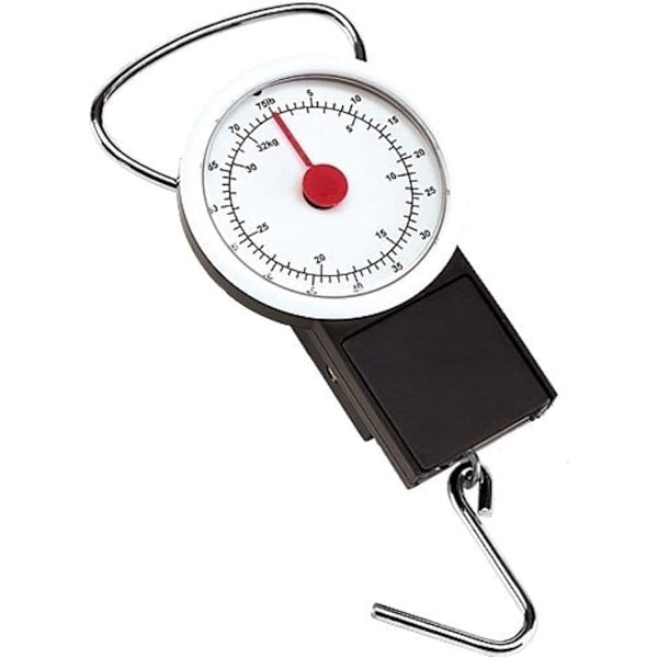 Matkalaukkujen ja matkatavaroiden punnitukseen tarkoitettu matkalaukkuvaa'aka. 32 kg:n kapasiteetti.