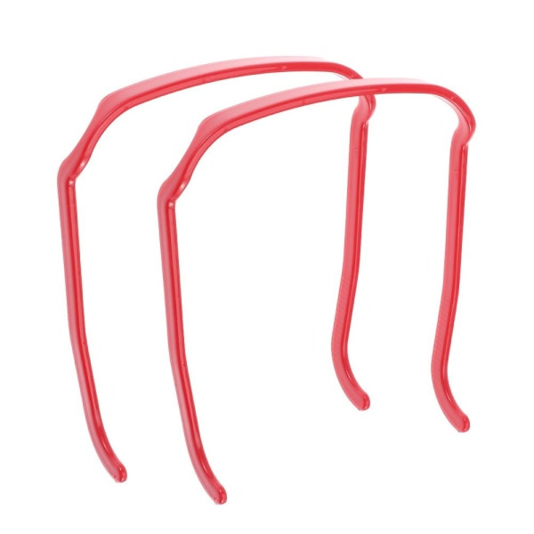 2PCS Osynlig hårrosett Tjock lockig hårrosett Red