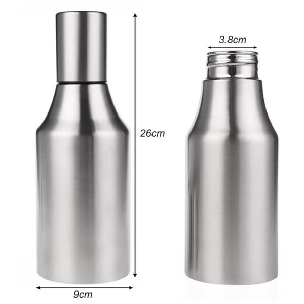 Lecythus Olieflaske - 1000ml - Rustfrit Stål - Drypfri - Støvtæt
