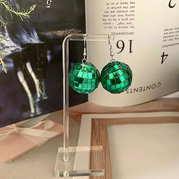 Disco-örhängen från 60- eller 70-talet, Kostymtillbehör för Jubileumsfestdekoration Green