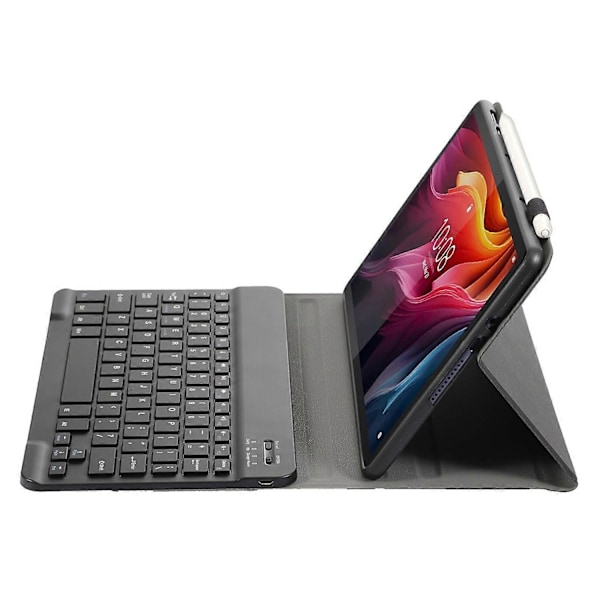 AM27 Lær+TPU nettbrettdeksel med Bluetooth-tastatur for Lenovo Tab K11 Plus