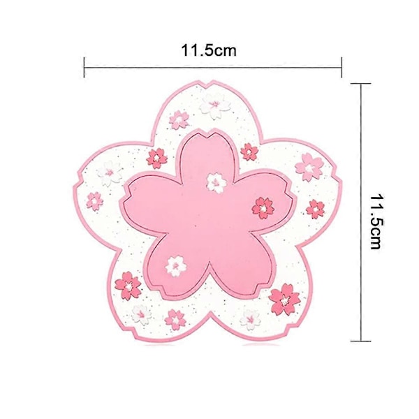 Sakura Brikke Kirsebærblomst Silikon Koppbrikker Søte Blomsterbrikker Sklisikre Te Servisebrikker for Drikker style1483