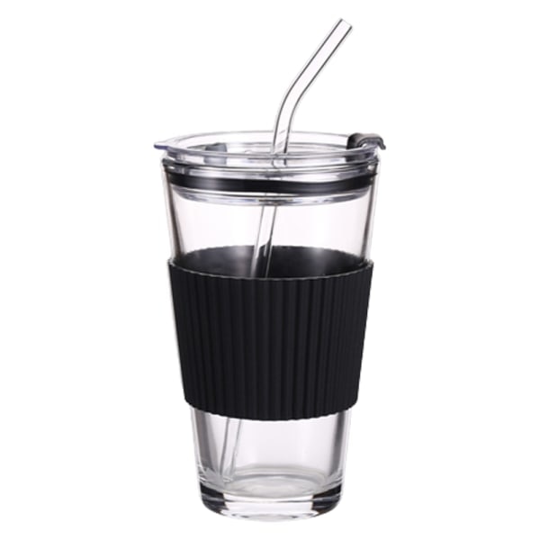 450 ml kaffekopp, melkekopp, tekopp, glass, kopp med sugerør, kopp svart