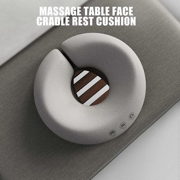 Massage nackstöd med ansiktskudde, ansiktsvaggkudde, massage nackstöd för säng, ansiktsmassagekudde, ansiktskudde grå gray