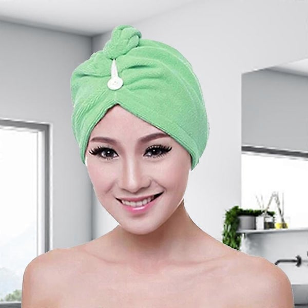 Hår Turban Åndbar Stærk Absorberende Mikrofiber Hår Tørring Håndklæde til Badeværelse KAESI Coffee