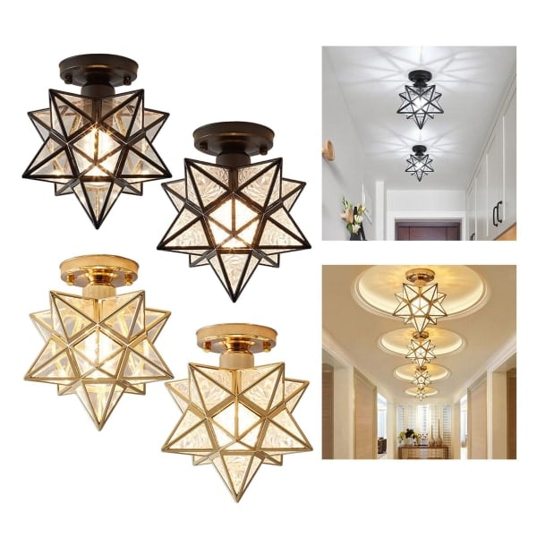 Nordisk stil loftslampe gold