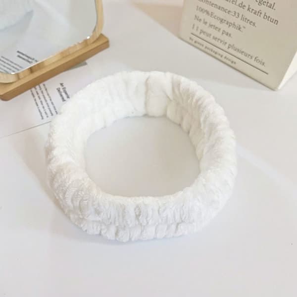 Spa Hovedbånd Ansigtsvask Armbånd White
