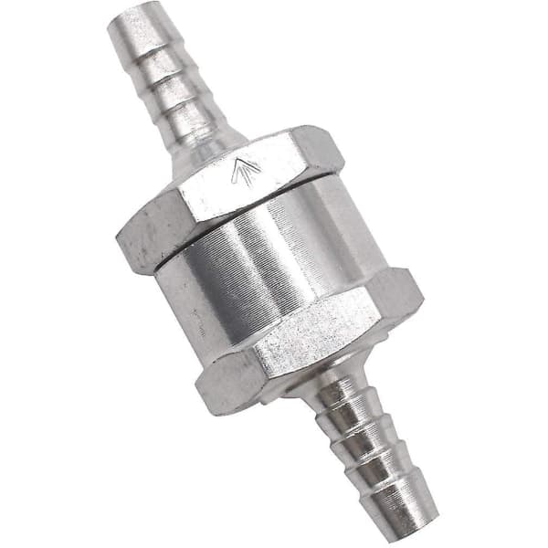 Aluminium Backventil 4 Stycken Silver Backventil med Aluminiumlegering Backventil för Förgasare Lågtrycksbränslesystem Bil (10mm)