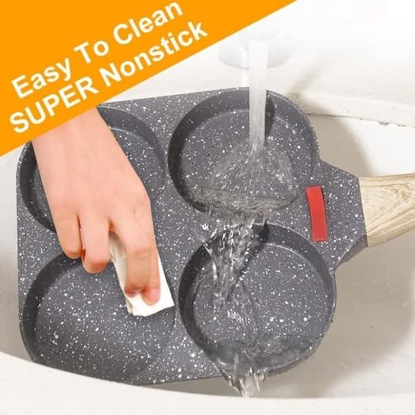 STEKSTEKPANNA - 4 hål - Non-stick - Aluminium - Induktionskompatibel