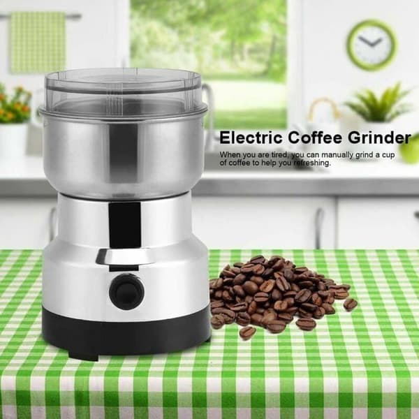 220V Elektrisk Kaffekværn, Kaffebønnekværn, Rustfri Stål Madkværn, Kaffemølle og Blender