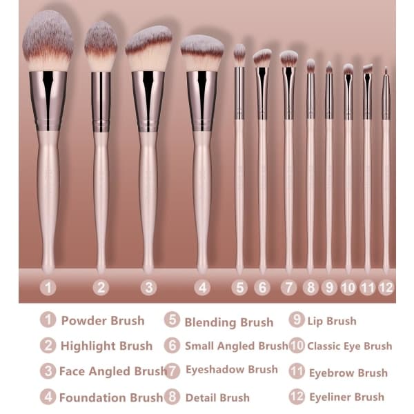 BS28 - BS-MALL 12 stk. eksklusive Make-up / makeup-børster af Best