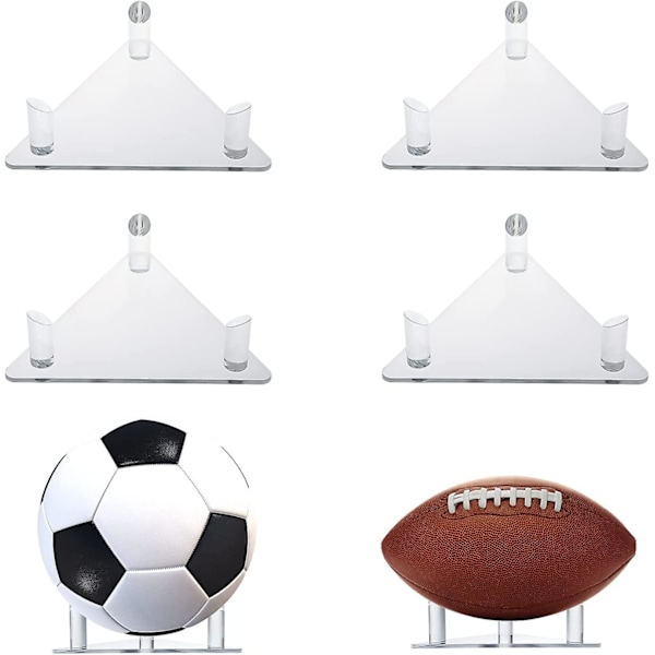 6 Pack Acrylic Ball Holder, Ball Display Stand Clear Sports Ball Organizer Basketball Football Volleyball Soccer Display Stand