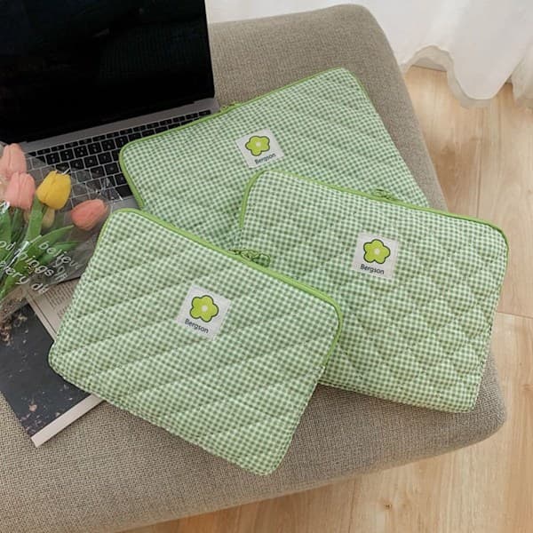 Laptop Sleeve Taske Foringspose 14 TOMMER GRØN TERN GRØN TERN 14 tommer Grøn Plaid