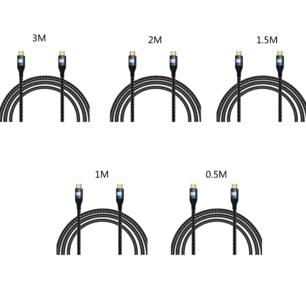 240W Type-C-kabel USB C Hurtigopladerledning 48V5A Strøm Hurtig PD Opladningskabel Datasynkroniseringsledning 3m