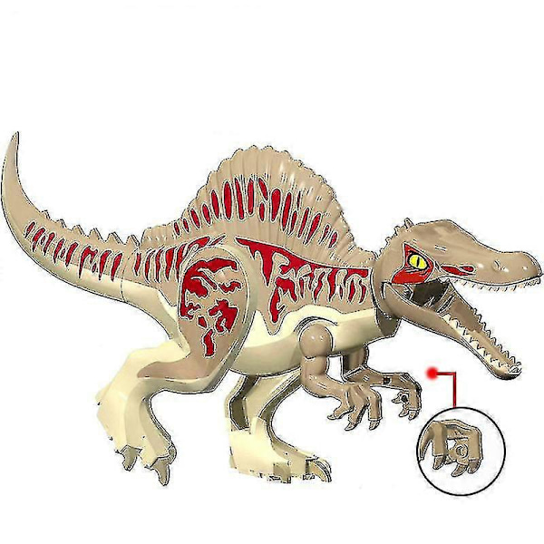 1 stk Jurassic Stor Dinosaur Byggeklodser T-rex Quetzalcoatlus Baryonyx Actionfigurer Legetøj til Børn Gaver Spinosaurus