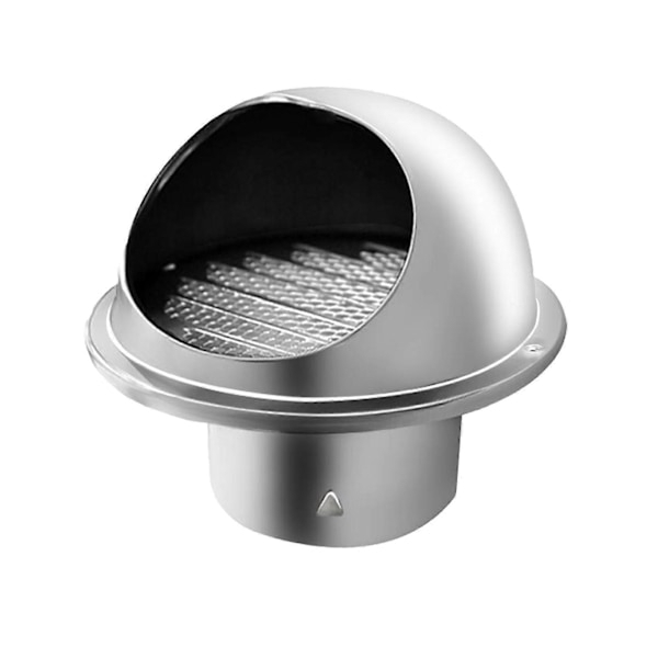 50-200mm Rustfri Vægaftræksventil Fastgørelsesbeslag Regnsikker Poleret Tykkelse Gitter Ventilation Dæksel Til Udendørs Mengxi 50mm