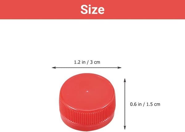 Förpackning med 200 30 mm plastflasklock, DIY-tillbehör, färgade behållarlock