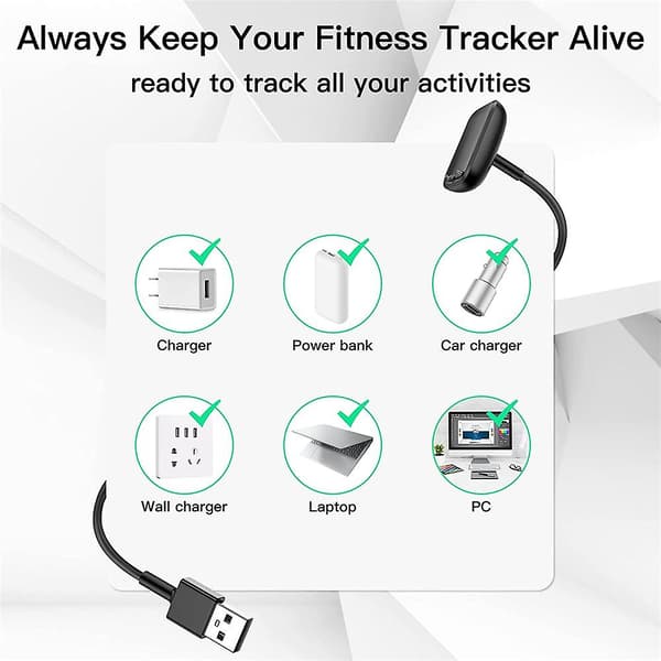 Lader for Fitbit Charge 5/Luxe, bærbar smartklokke 50 cm trådløs magnetisk hurtigladekabel
