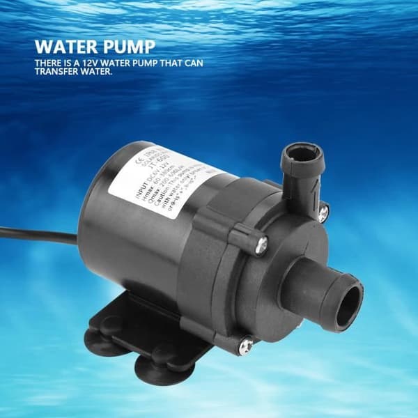 12V vattenpump, mini borstlös DC-vattenpump, 12V pump, -40℃ ~ 100℃, hög effekt, lågt ljud, miljövänlig