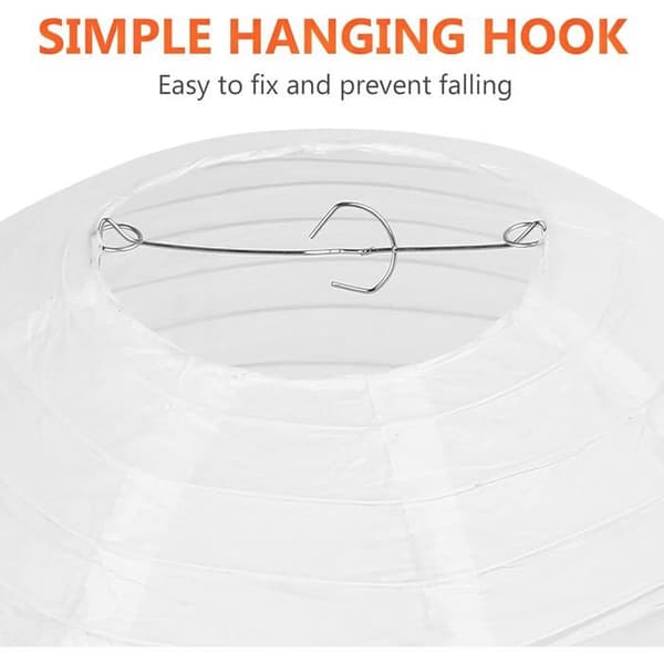 To runde hvide papirlamper, 30 cm, dekorative lanterner til bryllupper/fødselsdage, dekorationer
