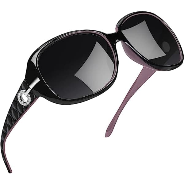 Polariserte solbriller dame trendy oversized store solbriller sensitive øyne UV-beskyttelse solbriller