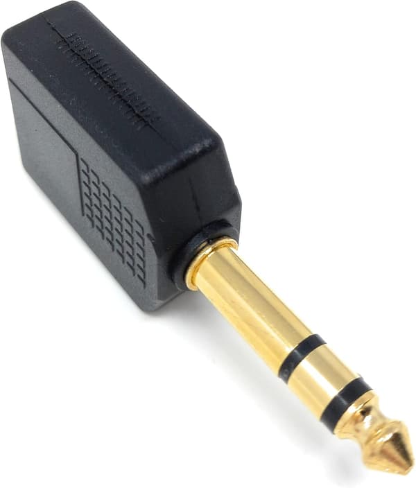 1 stk. 6,35 mm 1/4 tomme stereo jack splitterkabeladapterledning 1 x stik til 2 x fatninger, han til hun