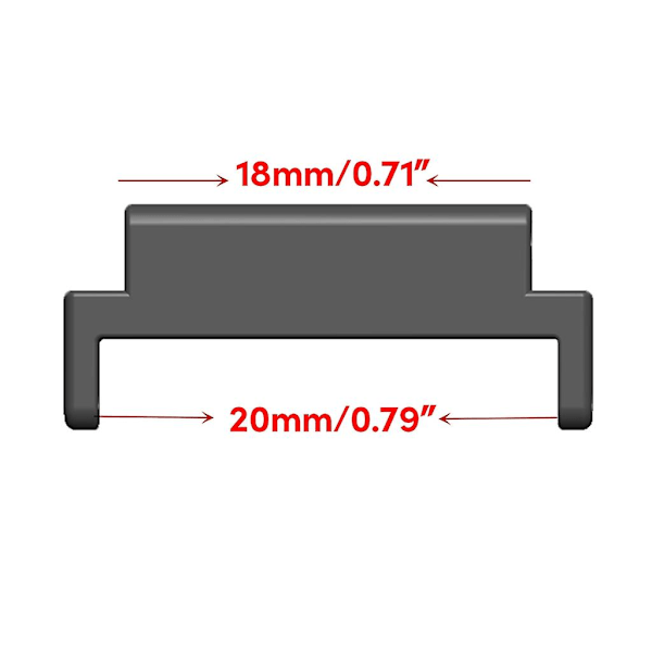 Urremærke Remforbindelse Hurtig Udløsning Metal Link Adapter Tilbehør til 18mm-20mm Black