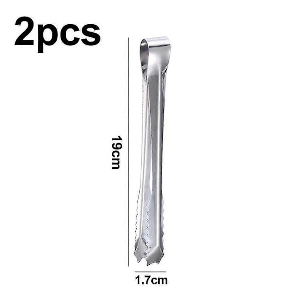 Tång för Isbehållare, Matserveringstång i Rostfritt Stål, Med Klorgreppständer För Isblock Sockerbitar Bar Hotell Hem & Kök (silver)[hsf] 430material 8inches