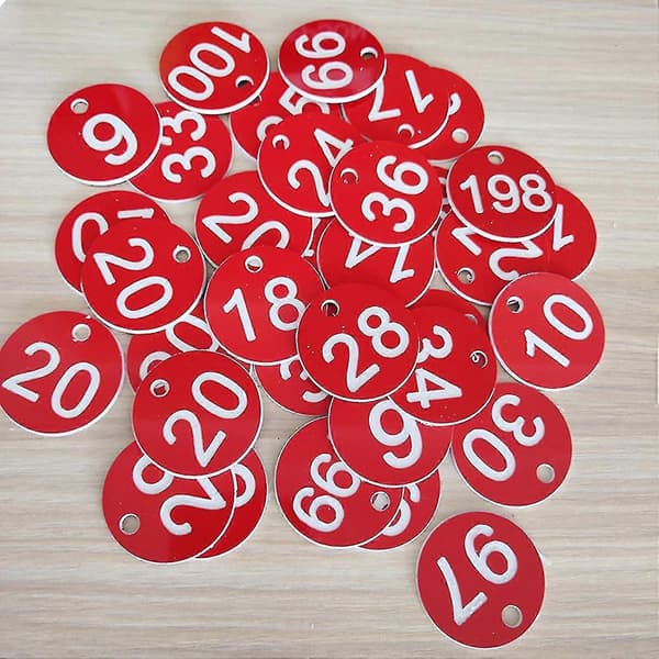 100 kpl ID-numerolappuja vaatteiden ID-numerolappuihin