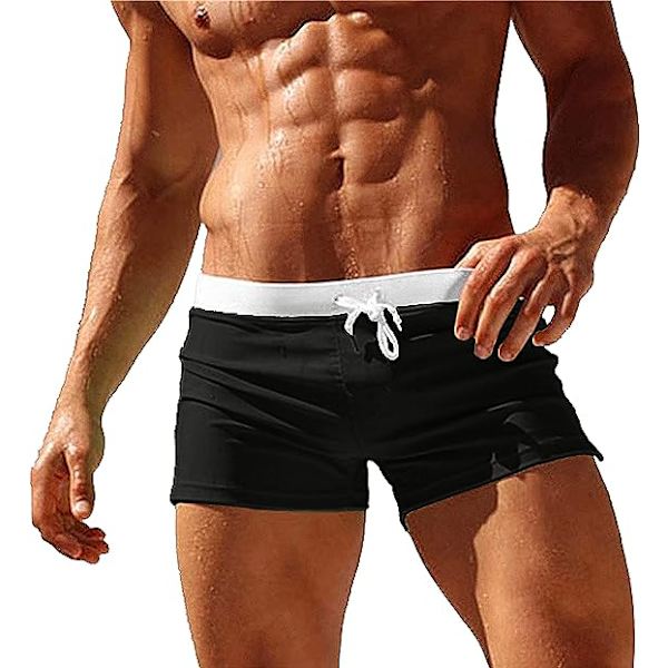 Herre Badebukser Hurtigtørrende Badebukser Badetøj Boardshorts Justerbar Snøre Badebukser Strandshorts Boxer med Lynlåslomme