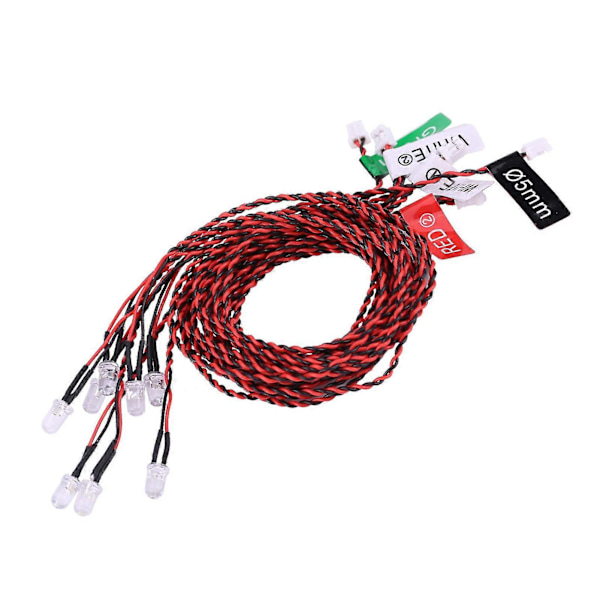 8 Led Belysningssystem Kit Simulation Blinkende Lys Til Rc Fly Helikopter -Sy