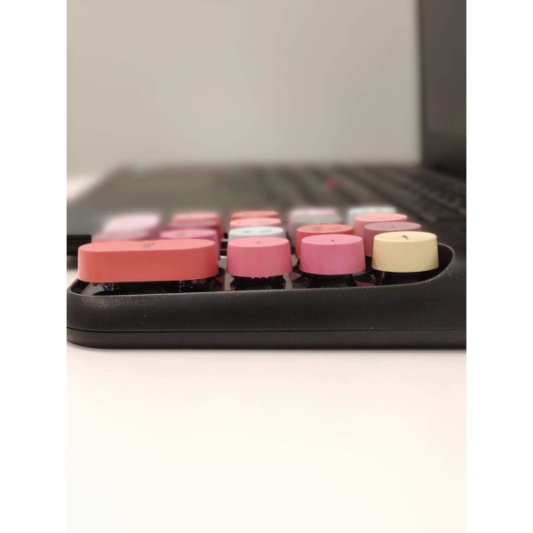 Trådlös numerisk tangentbord med 18 tangenter, 2.4 GHz USB, bärbar, färgglad, för laptop, stationär dator, Surface Pro, PC, bärbar dator