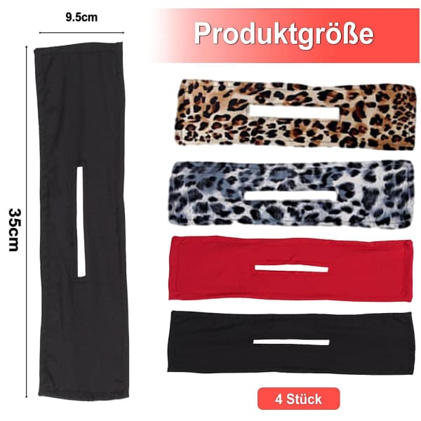 4-pak Hår Elastikker, Franske Twist Donuts, Klassiske Multifarvede Hårklemmer, Hårnåle