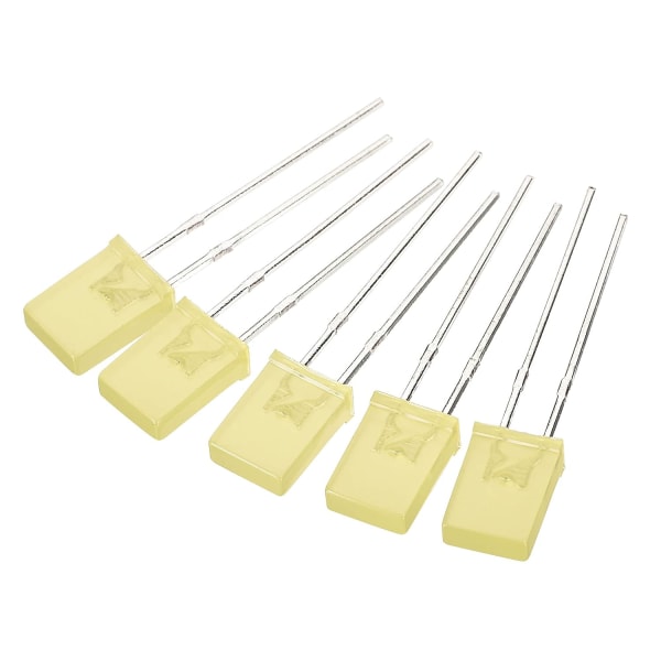 2x5x7mm x LED-lyspære, 150 stk. Rektangulær lysdiode for elektronisk komponentindikator, gul