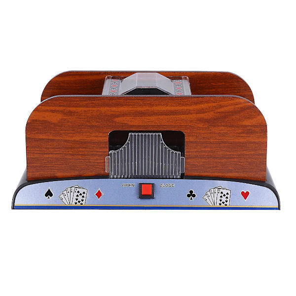 1 stk. Brætspil Poker Spillekort Elektrisk Automatisk Blander Perfekt Uden Batteri til Bridge Poker Størrelse Spillekort Uden Batteri (Sort)