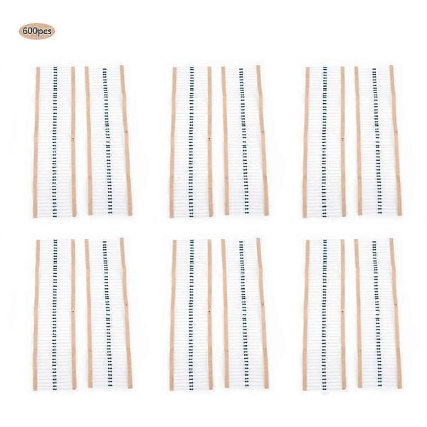 1/4W 1% Motståndssortimentskit 600st 1K 2K 3K 10K Ohm Resistans