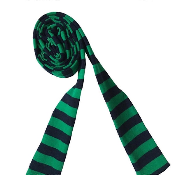 Dam Vår Sommar Randigt Mönster Scarfs Tunn Halsduk Y2k Stil Färgglad Tunn Stickad Nackskydd Lättvikt Green