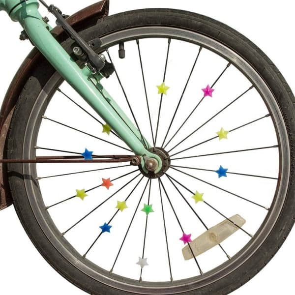 Egerdekorationer til cykel, stjerner - 36-pak multifarvet