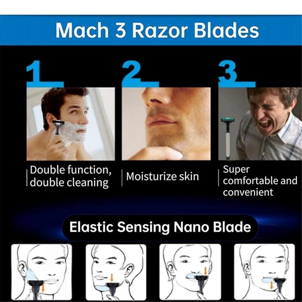 20 stk Bladrefill, Manuell Mach 3 Blades Refills For Mach 3 Blade Refills For Men