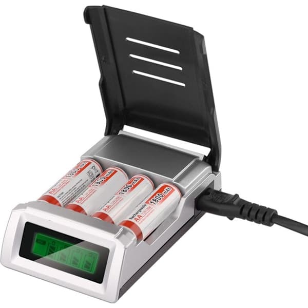 Universell Batteriladdare LCD-laddare för 4 AA AAA Snabbladdare