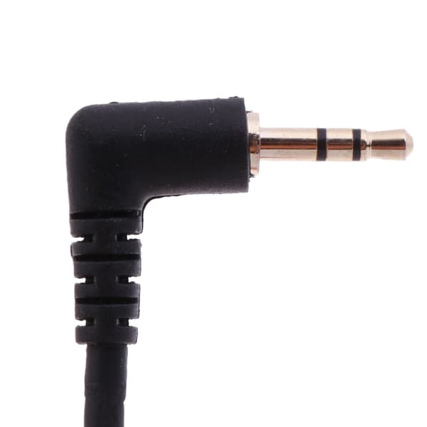 2,5 mm han til 3,5 mm hun stereo lydstik adapterkabel til hovedtelefoner 20 cm Elbow