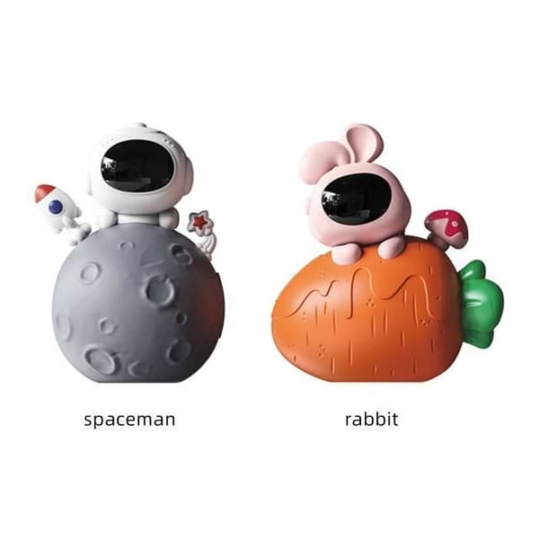 Spargris - Astronaut - Plast - Vit/Rosa - 16.5 x 11.5 cm