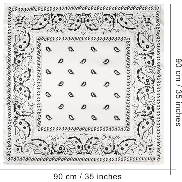 90x90cm Stora Kvadratiska Polka Dot Halsdukar för Kvinnor 4-pack Silkeslena Huvuddukar Bandanas Hårscarf Halsduk Sov