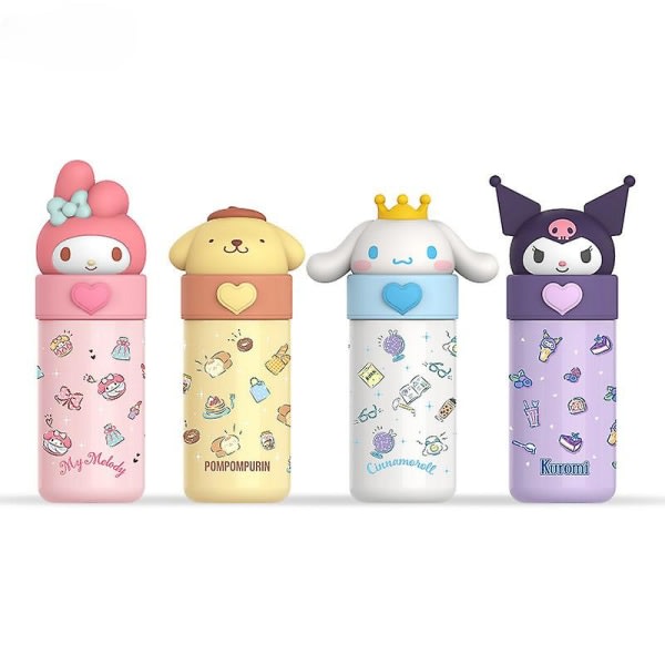 350ml koreansk stil Sanrio termokop Kawaii My Melody Kuromi tegneserie sportsvandflaske kaffekop børnevandflaske gave Pompom Purin