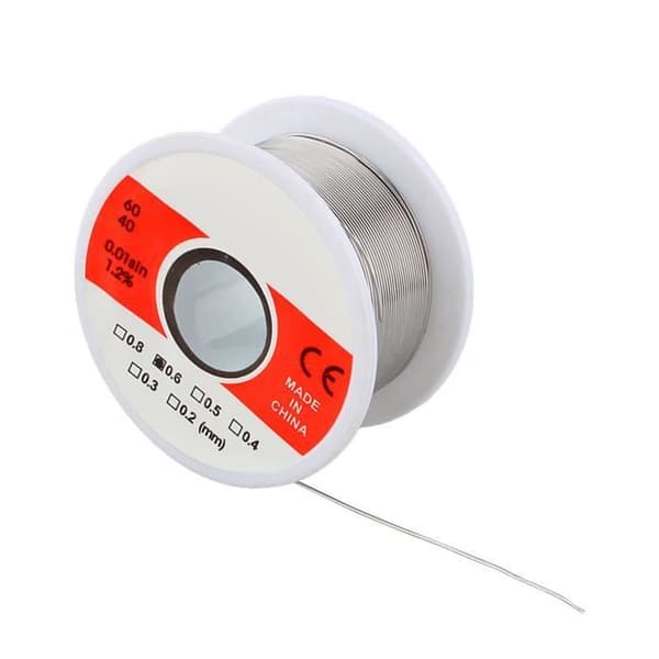 Loddetråd - HB016 - Tinn - 0,6 mm - 60 % Sn - 1,2 % flussmiddel