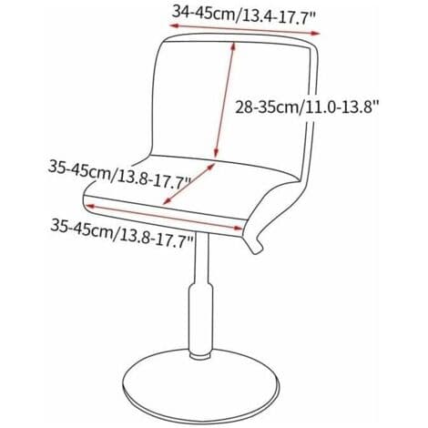 Stretchbart barstolskydd – Slitstarkt, skrynkelresistent tyg – Mått 35-45 cm – Set om 4 för matsalen
