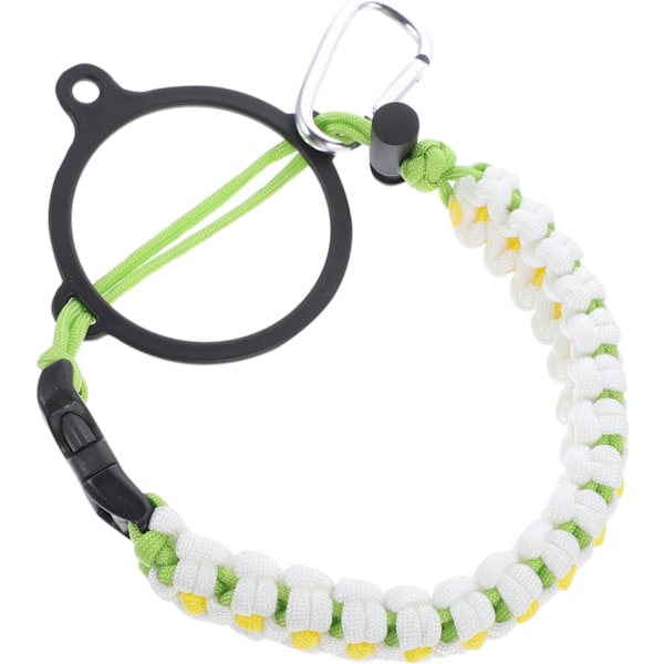 1 st kopprep handrep camping armband vattenflaska överlevnadsrem överlevnadsrep armband karbinhake rem rep bärrem vatten White